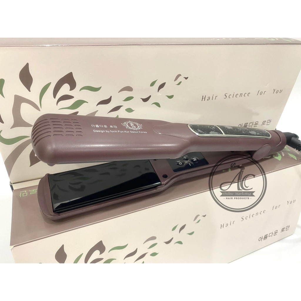 ORIGINAL Fun Kor Korea Hair Flat Iron Ceramic Professional Salon Hair Straightener Shopee Singapore