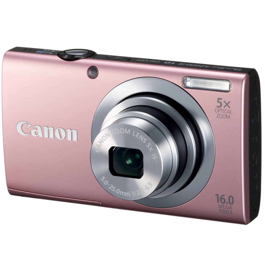 Canon Digital Camera PowerShot A2400IS Pink 16 Million Pixels 5x