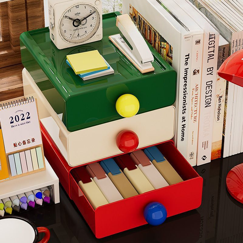 Dopamine Desktop Storage Box Drawer Office Desk Surface Panel Sundries ...
