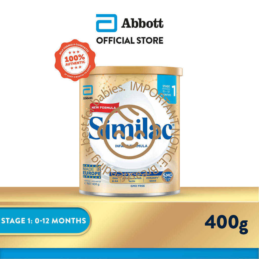 Similac 5MO Stage 1 Infant Milk Formula 400g (0-12 months) | Shopee ...