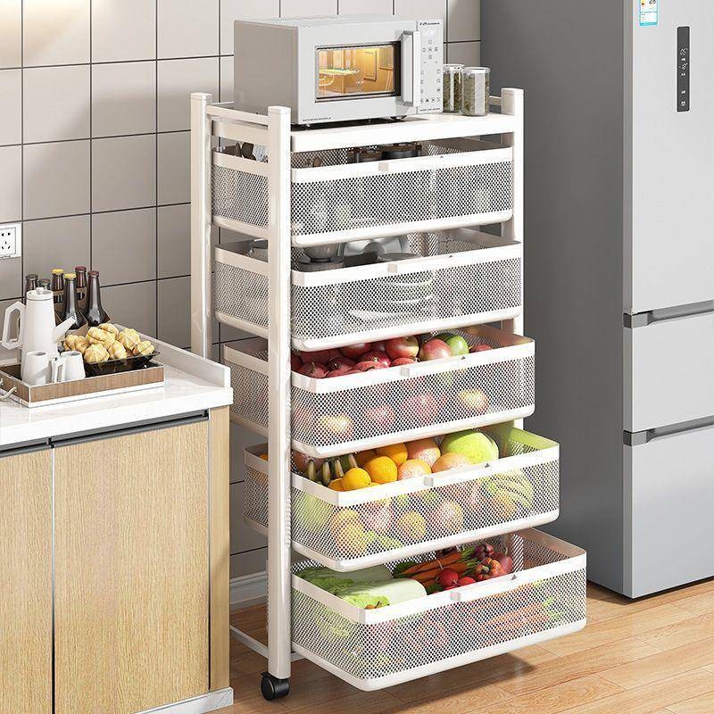 Drawer storage rack Kitchen trolley Multi-layer storage cabinet Pull ...