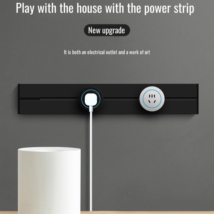 Home kitchen movable sliding track socket surface mounted power socket ...