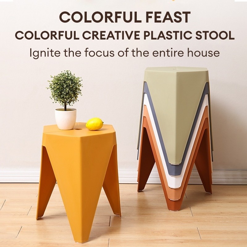 Nordic Minimalist Plastic Chairs Modern Stool Dining Chair Can Be