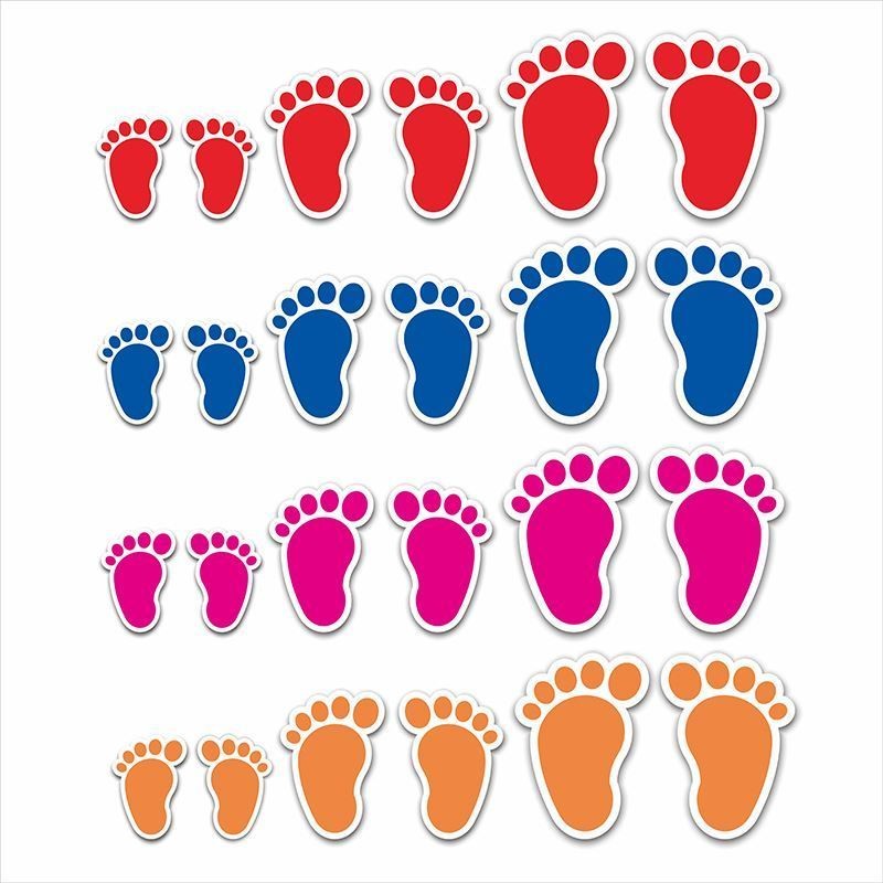 [Logo Floor Stickers] Wordless Small Foot Floor Stickers Cartoon ...