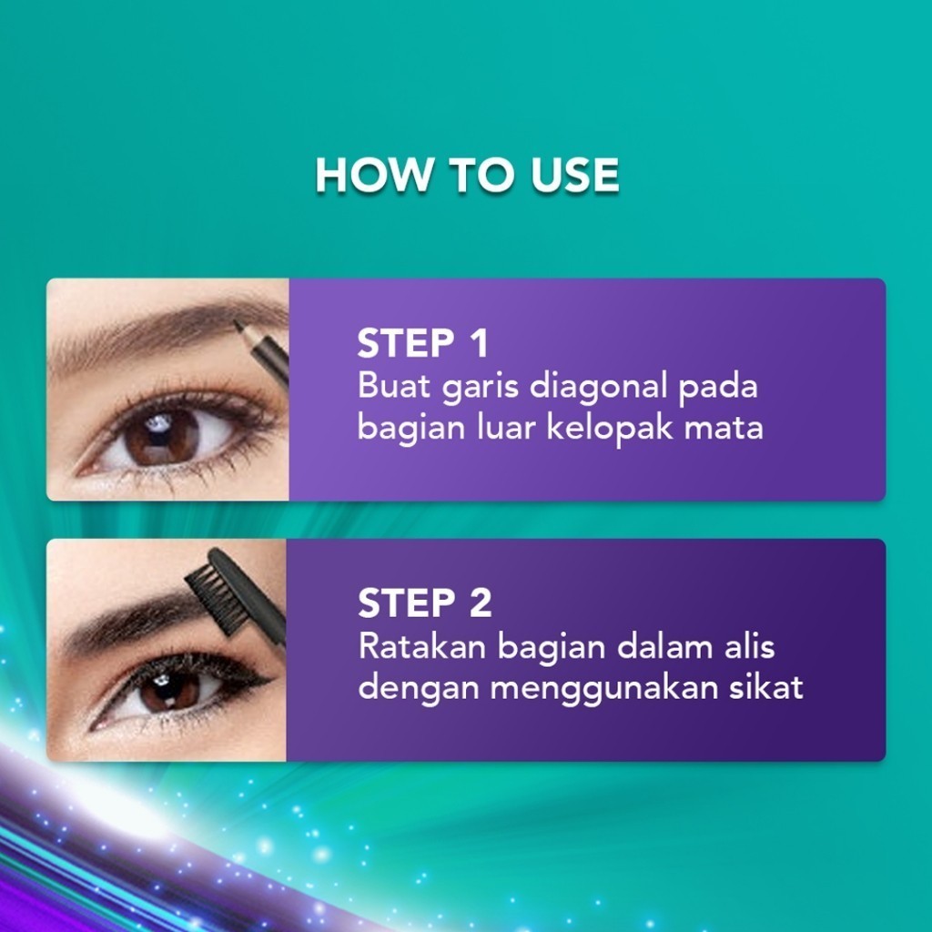 Wardah Eyexpert Eyebrow Pencil - Pensil Alis Eye Brow / Merah Jingga Official - Gambar 2