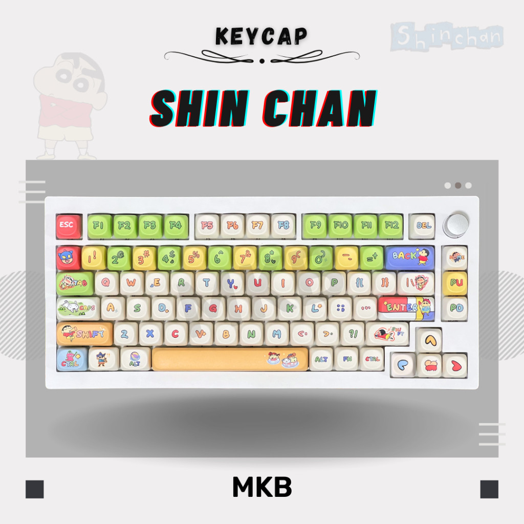 [READY STOCK] Crayon Shin Chan PBT Dye Sublimation MOA Profile Keycap ...