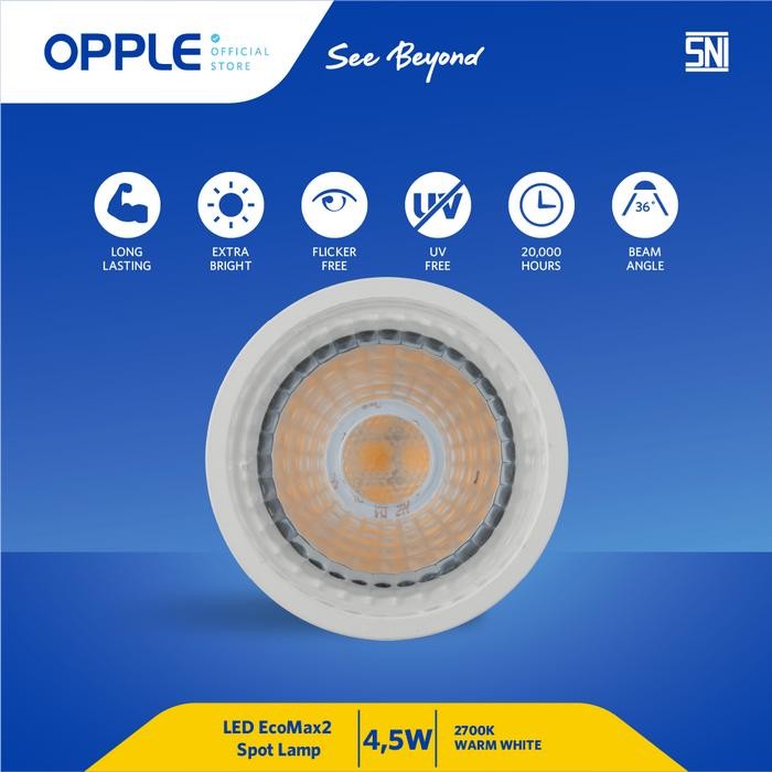 OPPLE EcoMax2 LED Spot Lamp / Spotlight 2700K Yellow | Shopee Singapore