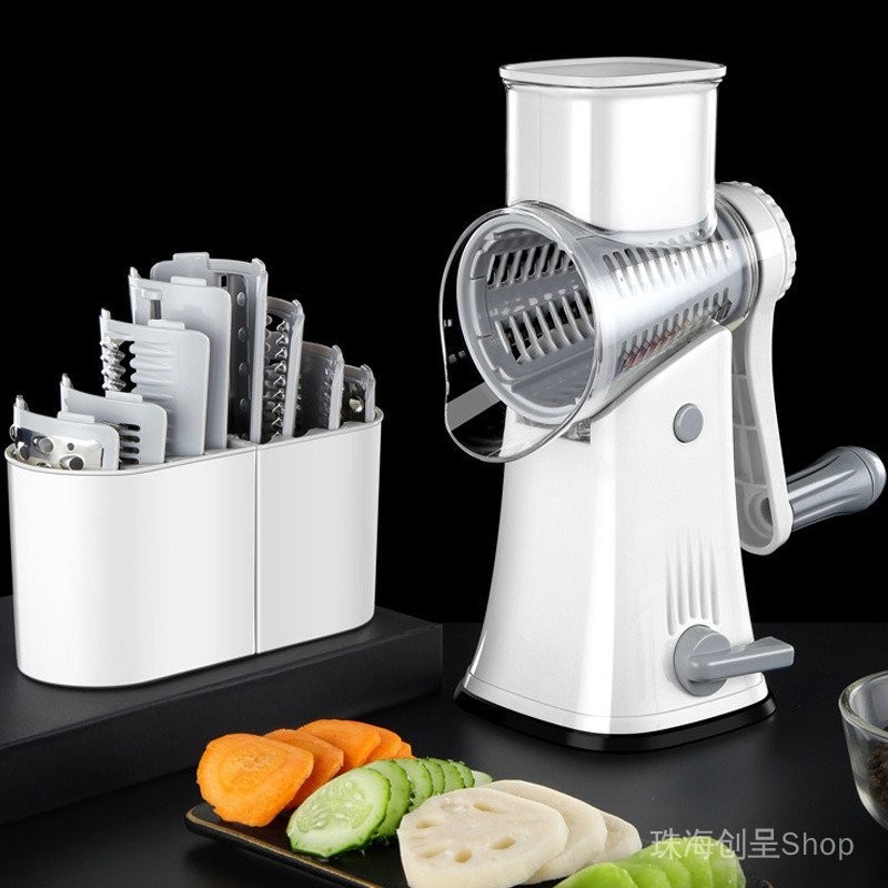Kitchen Chopper Drum Shredder Hand-Cranking Triturator Wave Edge Knife ...