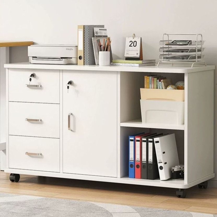 File Cabinet Office Wooden Locker Mobile Storage Cabinet Drawer Cabinet ...