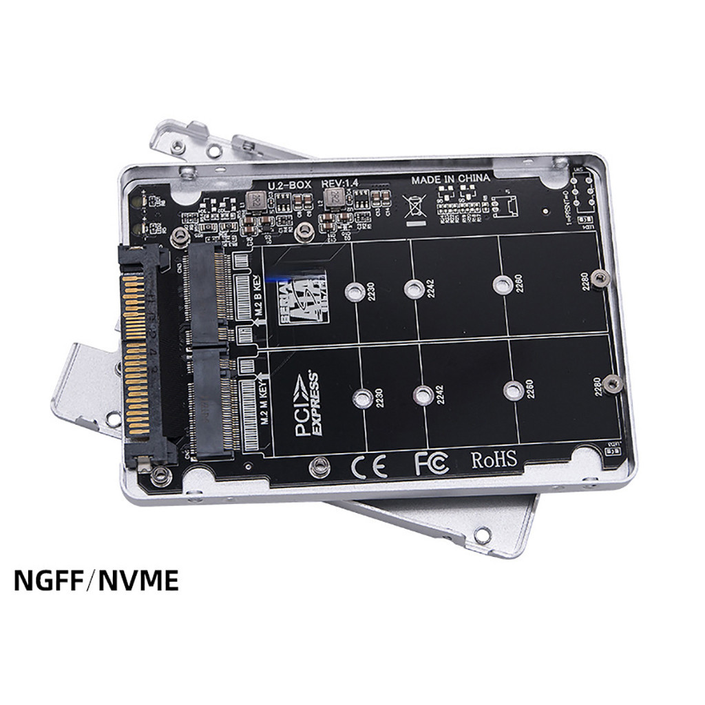 M.2 SSD To U.2 Adapter 2in1 M.2 NVMe And SATA-Bus NGFF SSD To PCI-E U.2 SFF-8639 Adapter PCIe M2
