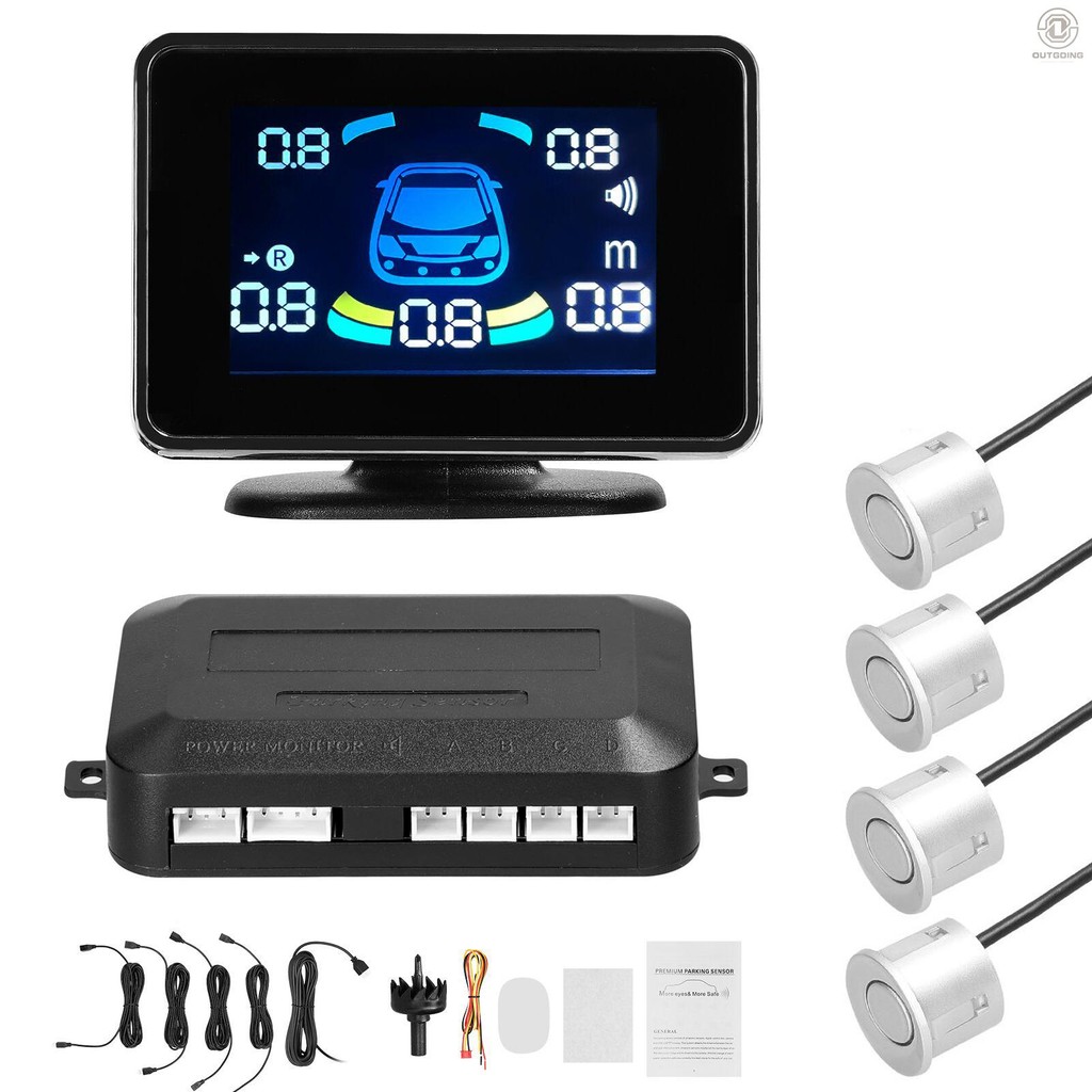 Car Parking Sensor Reversing Radars System Front & Rear Support Sound ...