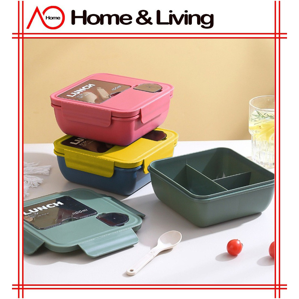 AO Home Japanese-Style Student Divided Plastic Lunch Box Travel Fruit ...