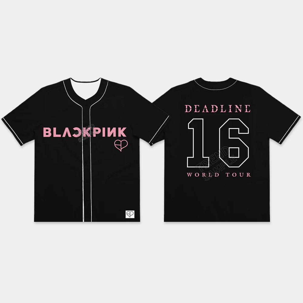 BLACKPINK DEADLINE WORLD TOUR 2025 Merch 16 Baseball Jersey T