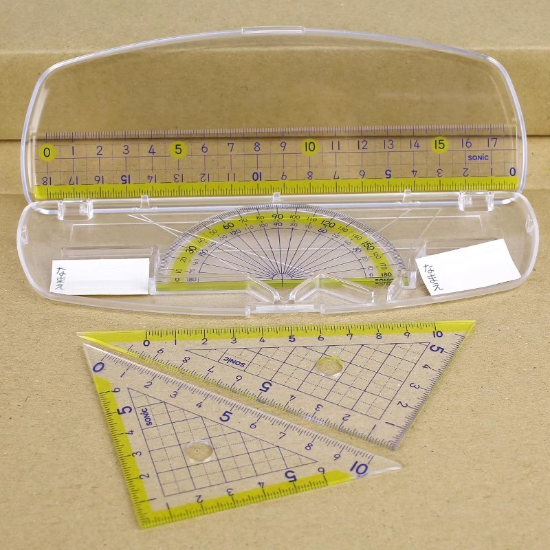 Japan Japan SONIC SONIC Hard Large Number Ruler Set Clear Transparent ...
