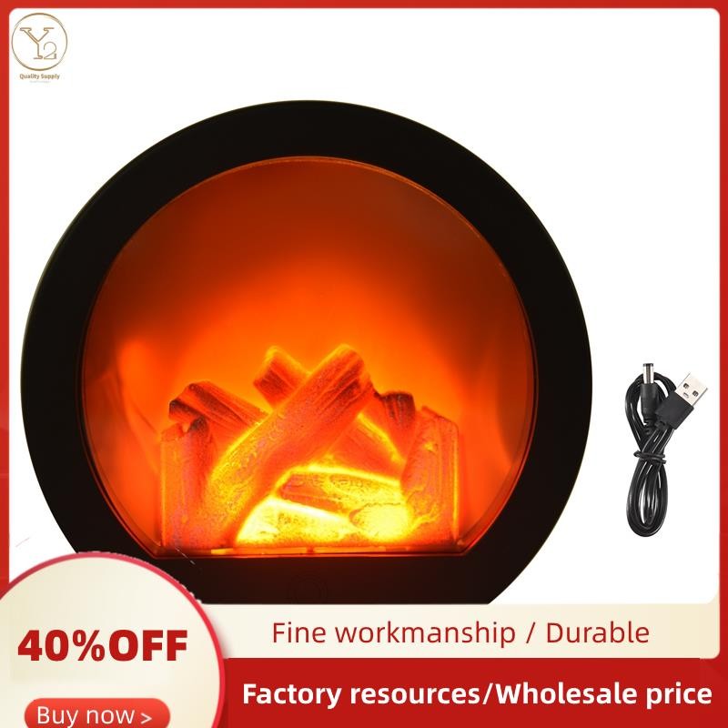 Flameless LED Fireplace Lantern Simulation LED Table Fireplace LED ...