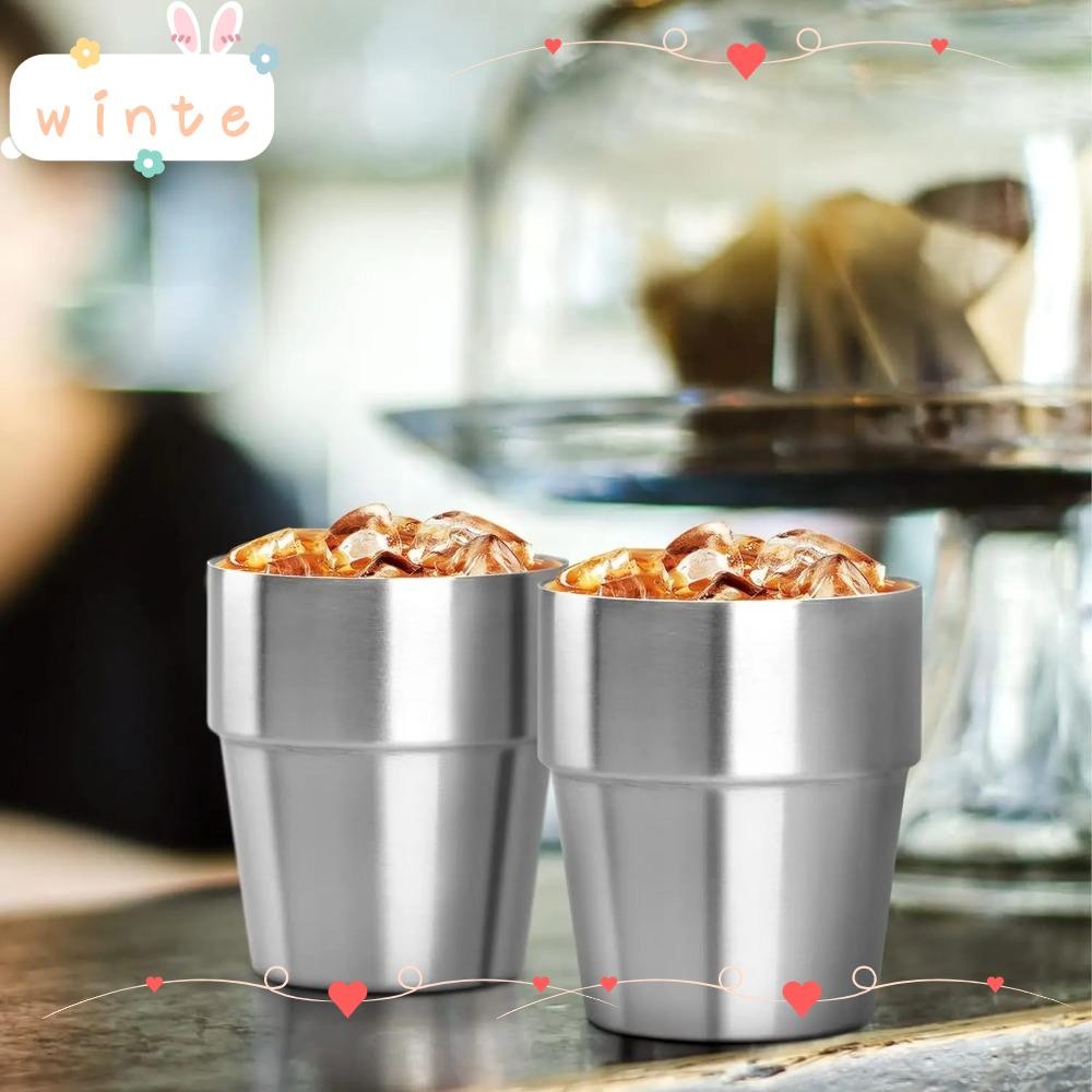 WINTE Stainless Steel 304 Cup, Stainless Steel Drink-ware Metal Cups ...