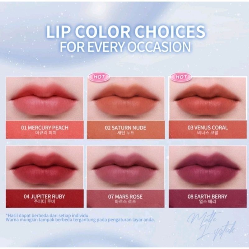 BARENBLISS BNB No Gravity Transferproof Matte Lipstick 3g / Merah Jingga Official - Gambar 3