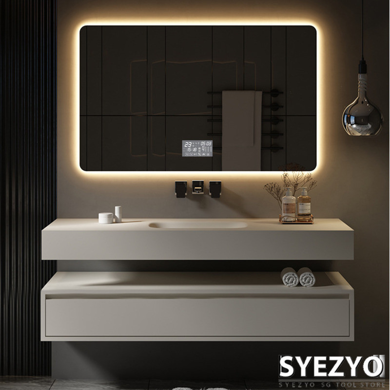 Syzzyo Bathroom Cabinet Mirror Cabinet Set Bathroom Rack Luxury Small ...