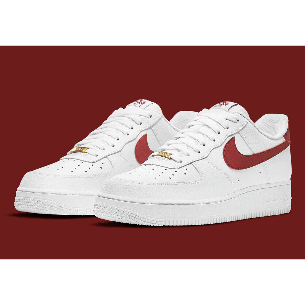 Nike Air Force 1 '07 White Team Red CZ0326-100 Men's Sizes Brand New