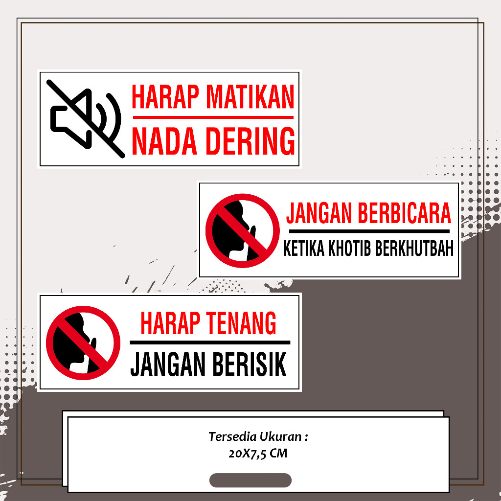 HP Please Calm Appeal Sticker | Don't noisy | Turn off the VInyl ...