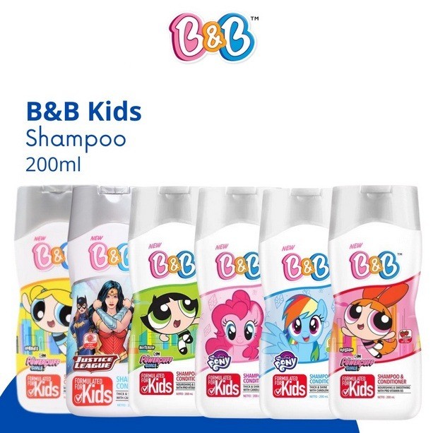 B&B Kids Shampoo & Conditioner 200ml - BnB / Merah Jingga Official - Gambar 2