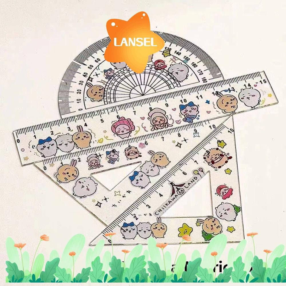 LANSEL 1 Set Metric Ruler, Chiikawa Jiyikawa Plastic Measuring Too ...