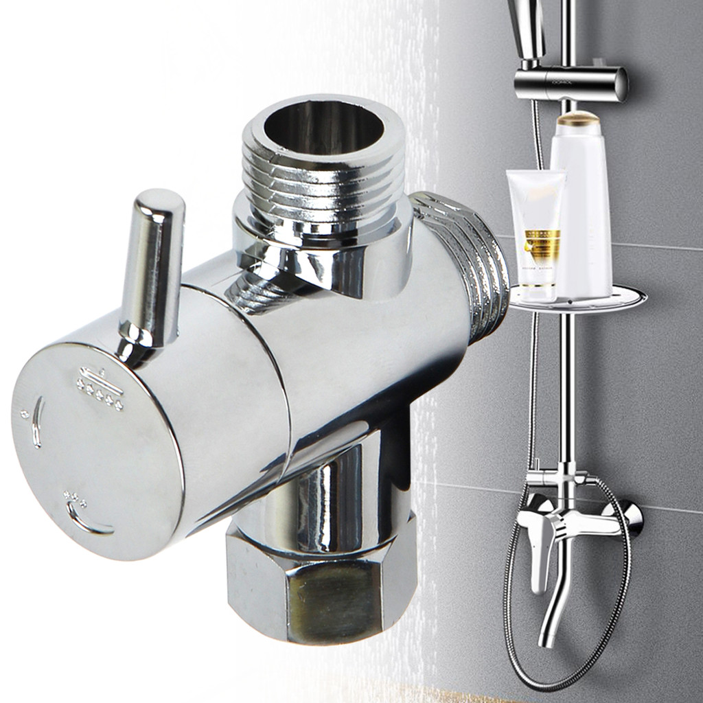 UHUSE 3 Way Diverter Valve Diverter Valve Bath Valve 1/2 For Shower Head Hand Shower - View #11