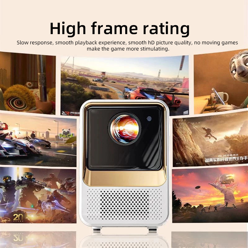 S2 Projector 4K Android 11.0 Big LCD 4K Mini Projector 1080P Dual Band ...