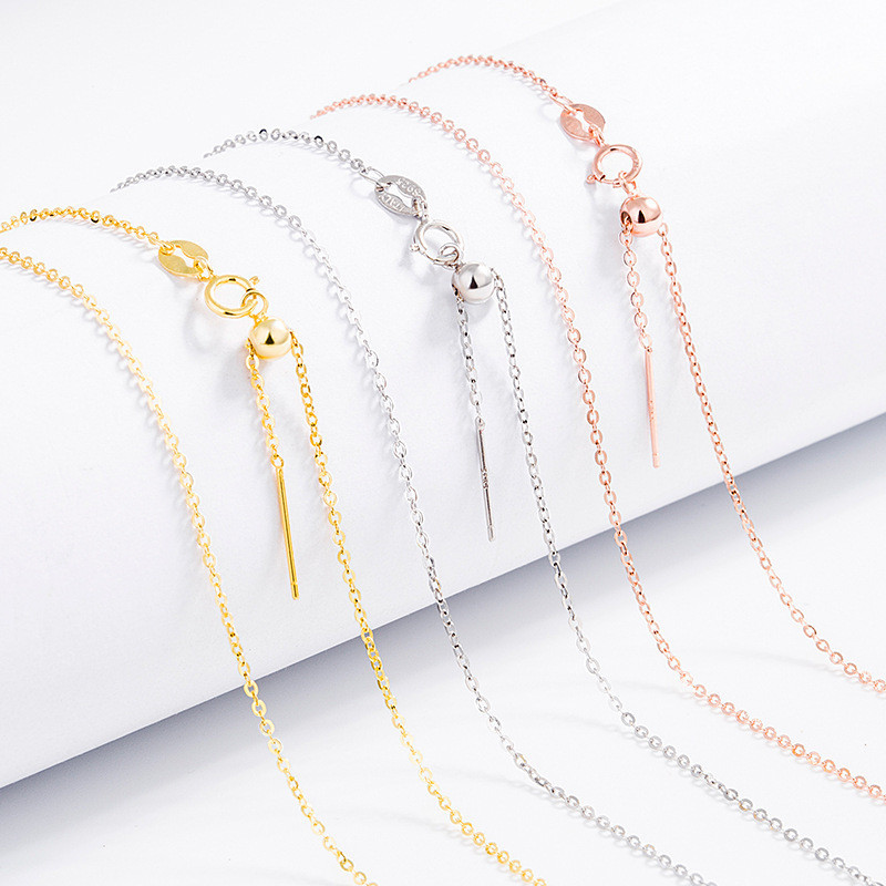 Necklace S925 Sterling Silver Necklace Universal Chain Pin as Right as ...