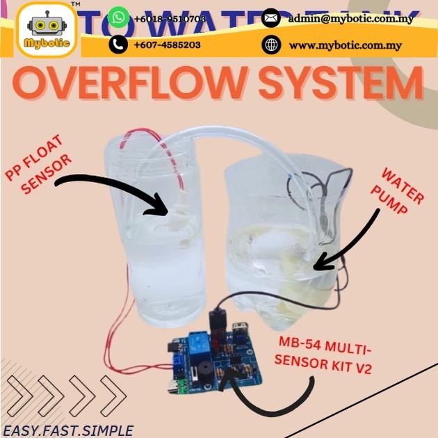 WATER TANK OVERFLOW SYSTEM WITH MB-54 MULTI-SENSOR KIT V2 | Shopee ...
