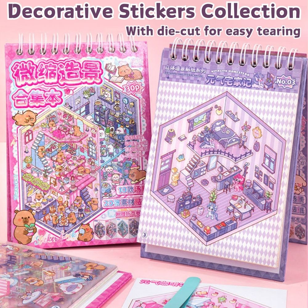Handmade Girl Puzzle, 3D Stickers, Mini Scene Collection, Children's ...