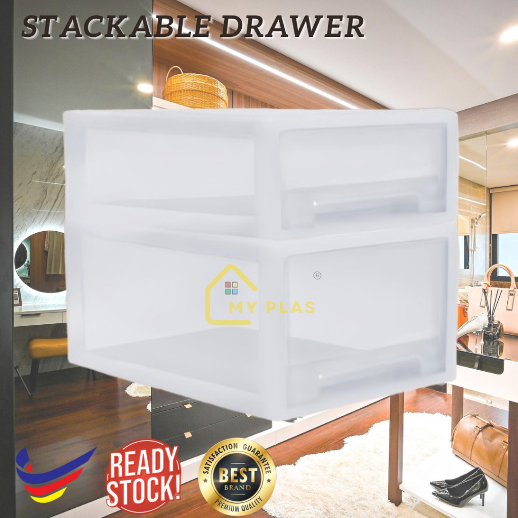Betteware Stackable Transparent Drawer Desk Organizer | A4 Paper Drawer ...