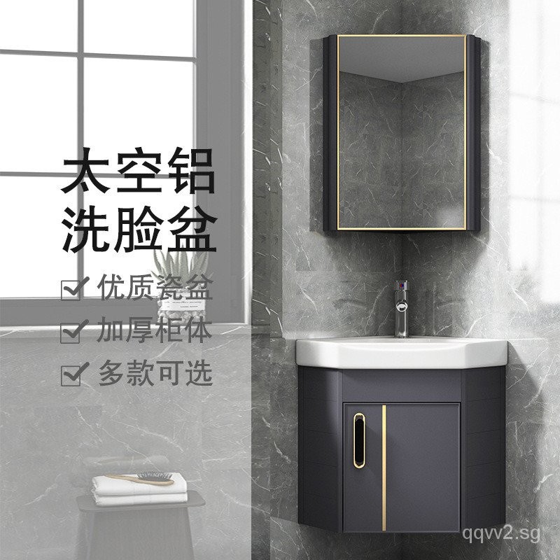 Triangle Cabinet Bathroom Corner Cabinet Washstand Small Apartment Corner Cabinet Combination ...