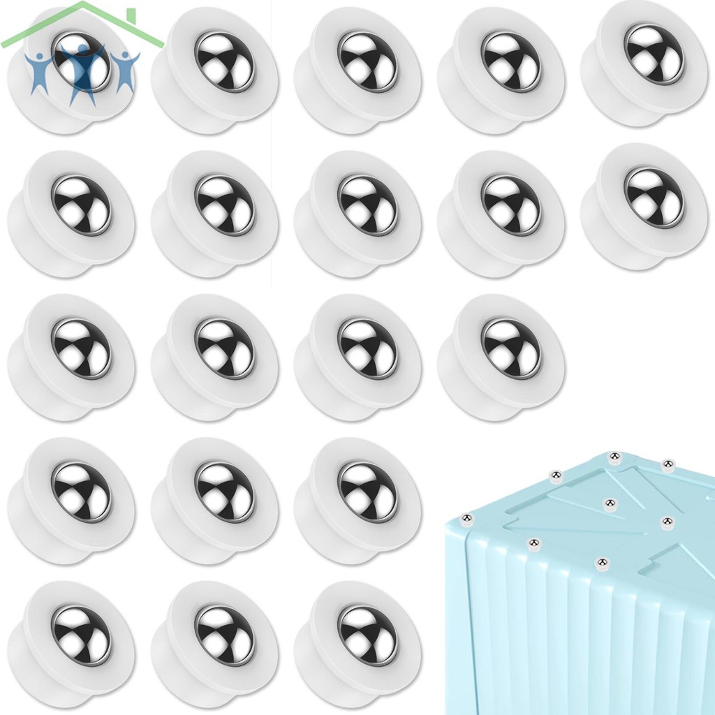 20Pcs Mini Caster Wheel 360° Rotatable Mini Ball Transfer Bearing ...