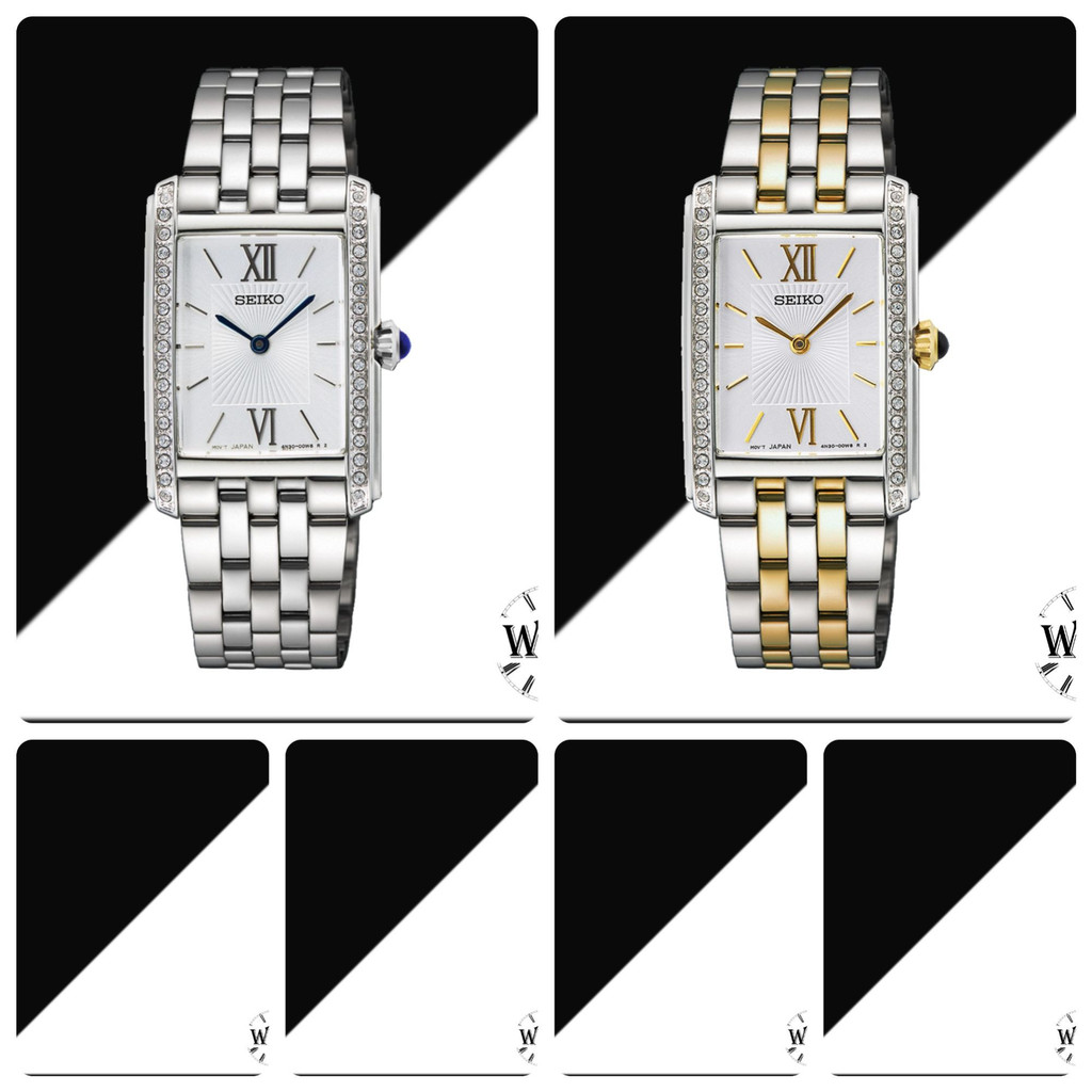 WCO SWR091 Series x Seiko ft. Elegance Women Casual Formal Rectangle Water Resistant Watch SWR093