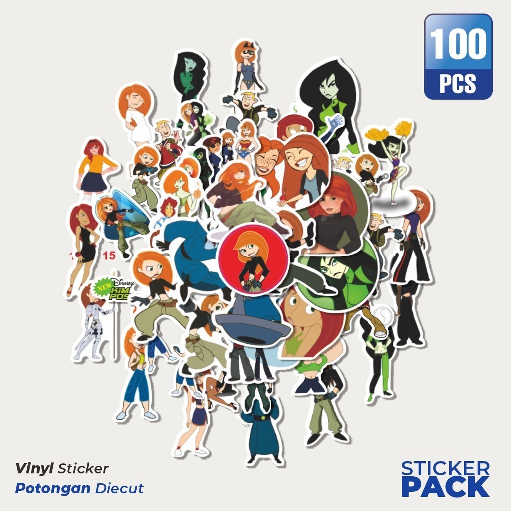Kim Possible Waterproof Aesthetic Cartoon Vinyl Sticker Sticker - For ...