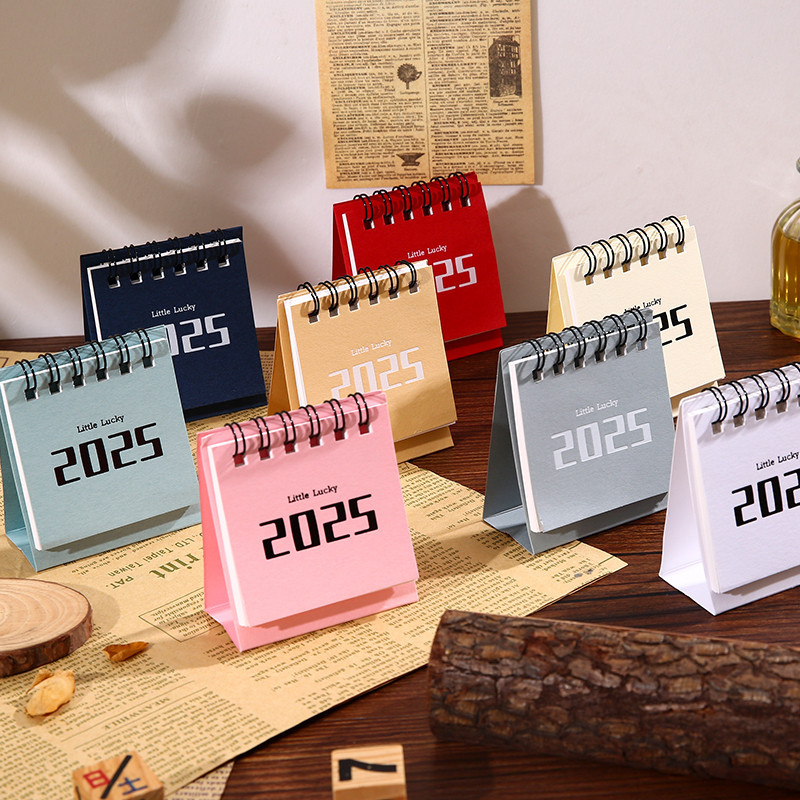 2025 Simple Foldable Mini Desktop Calendar for School Office, Mini Desk ...