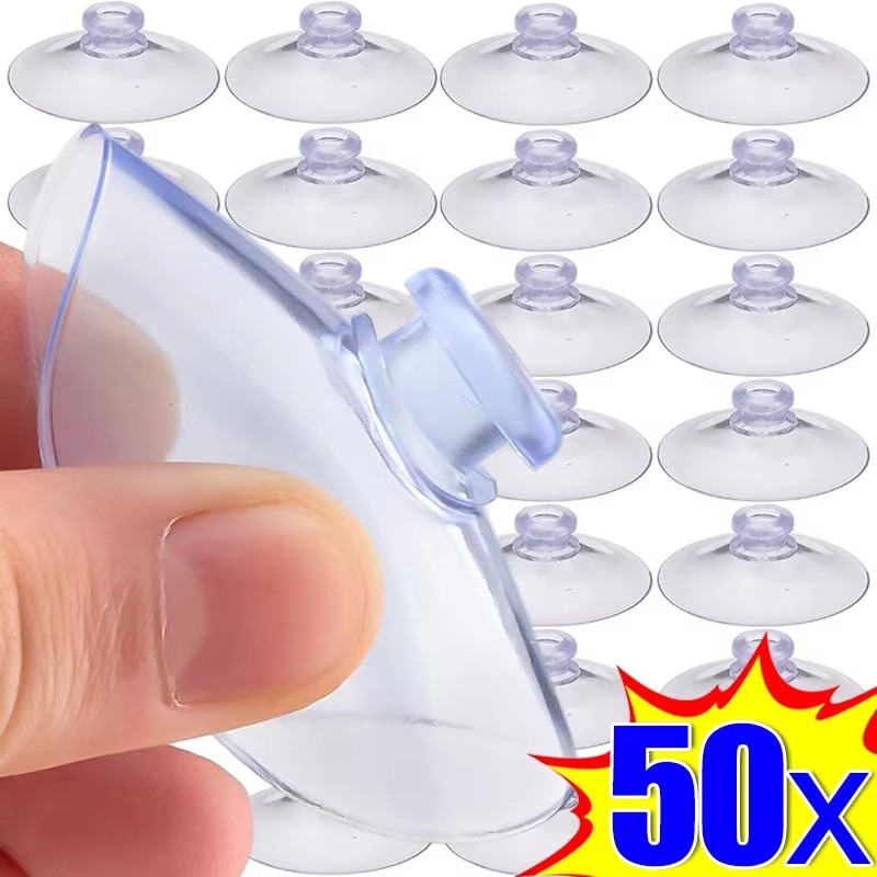 50pcs 2/3/4/5cm Silicone Suction Cup Stickers Mushroom Head Suckers ...