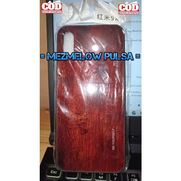 Hard Case Casing Wood Grain Glass Motif Kayu Caseng XIAOMI POCO X3 NFC / POCO X3 PRO / NOTE 8 PRO / REDMI NOTE 8 BIASA / NOTE 9 PRO
