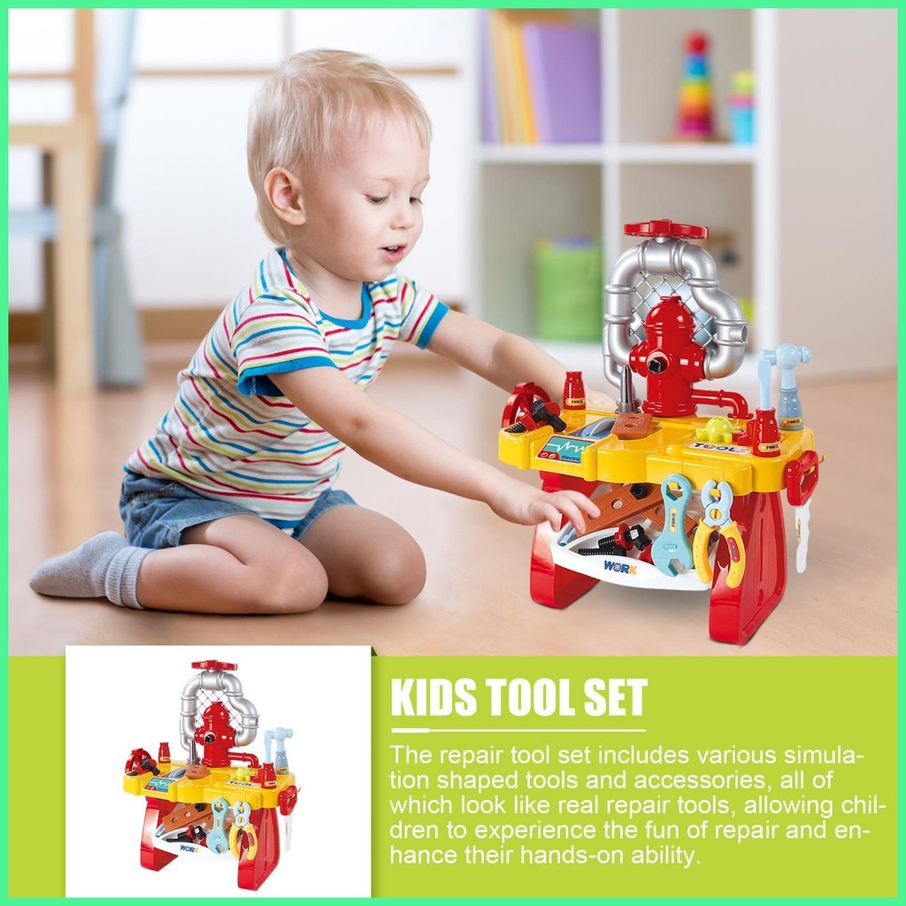 Toy Tool Bench Realistic Pretend Play Playset Construction Toys Tool ...