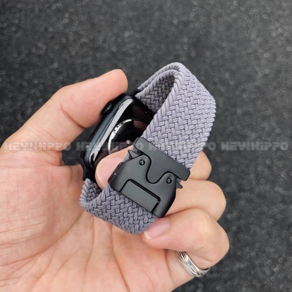 New parachute buckle suitable for smartwatch series 10/9/8/7/6/SE/5/4  elastic nylon strap suitable for iwatch 49/46/45/44/42/41/40/38mm