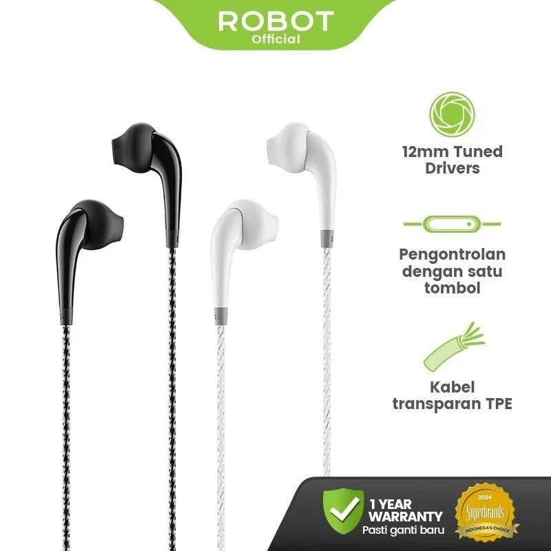 ROBOT RE701S Earphone Gaming Super Bass High Quality