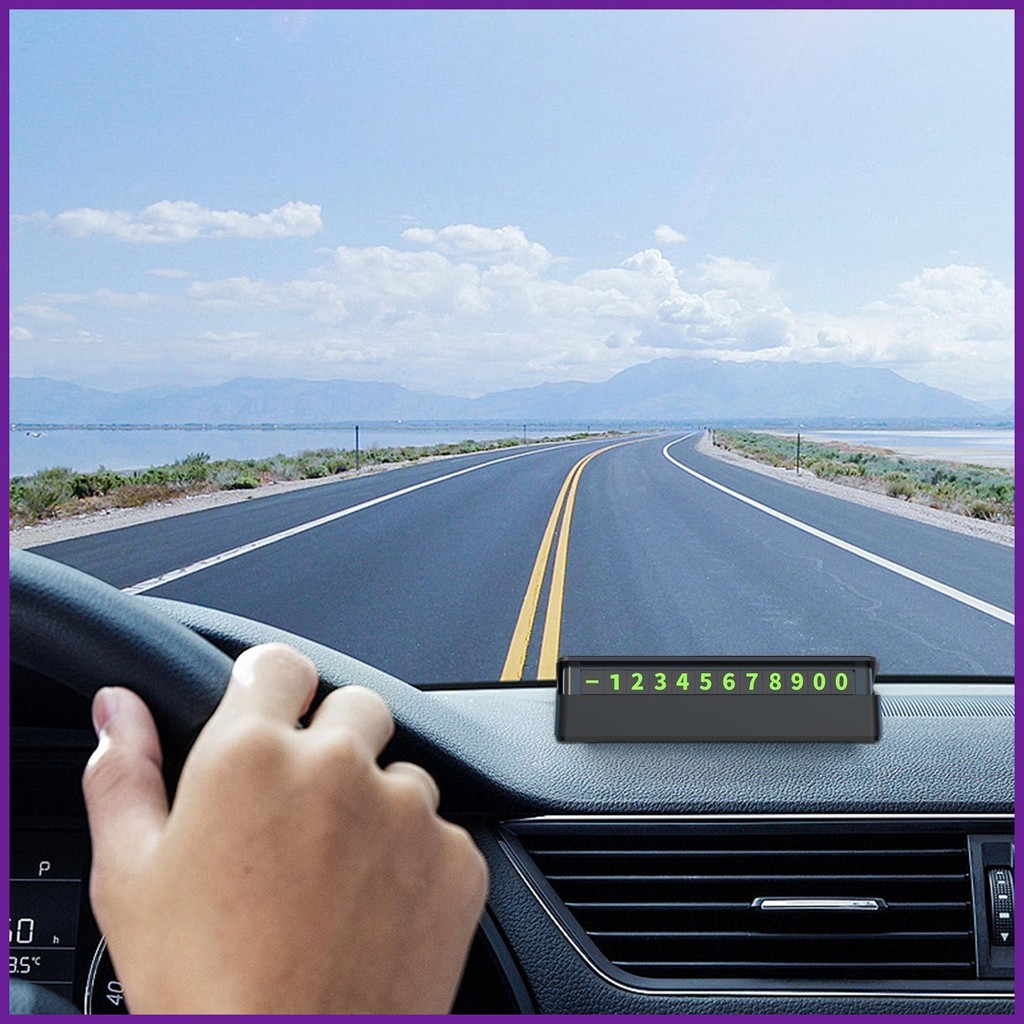 Car Parking Number Plate Temporary Parking Card Dashboard Telephone ...