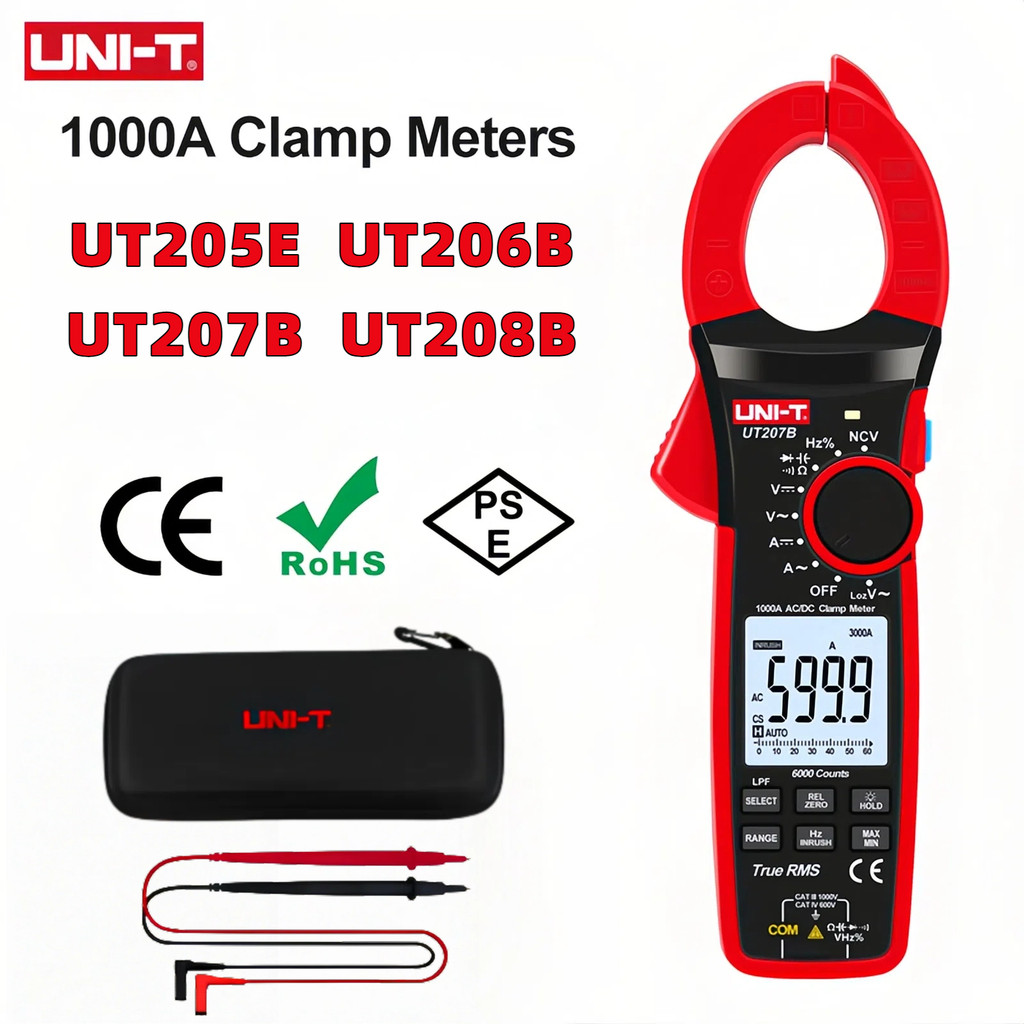 UNI-T True RMS Digital Clamp Meter UT205E UT206B UT207B UT208B AC DC ...