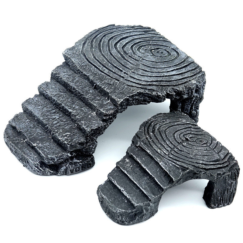 Resin Aquarium Reptile Climbing Platform Turtle Basking Island Aquarium ...
