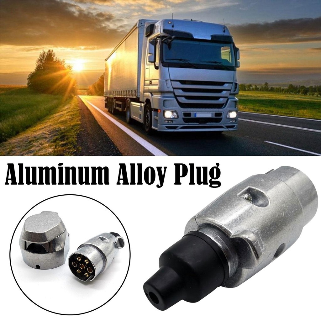 7 Pin Large Round Metal Plug Aluminum Alloy Electric Waterproof Trailer ...