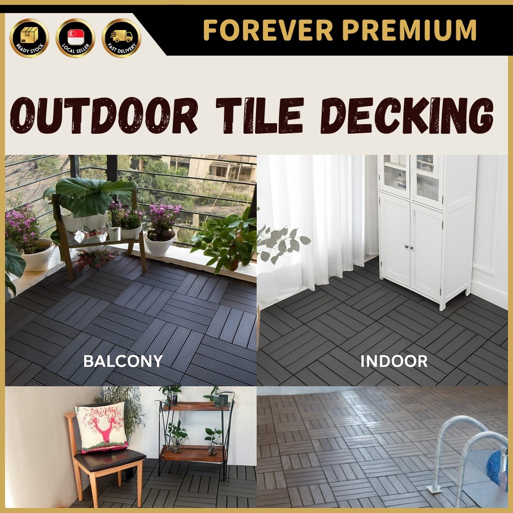 (FOREVER PREMIUM) Outdoor Tile Decking Garden Entrance Wood Floor ...