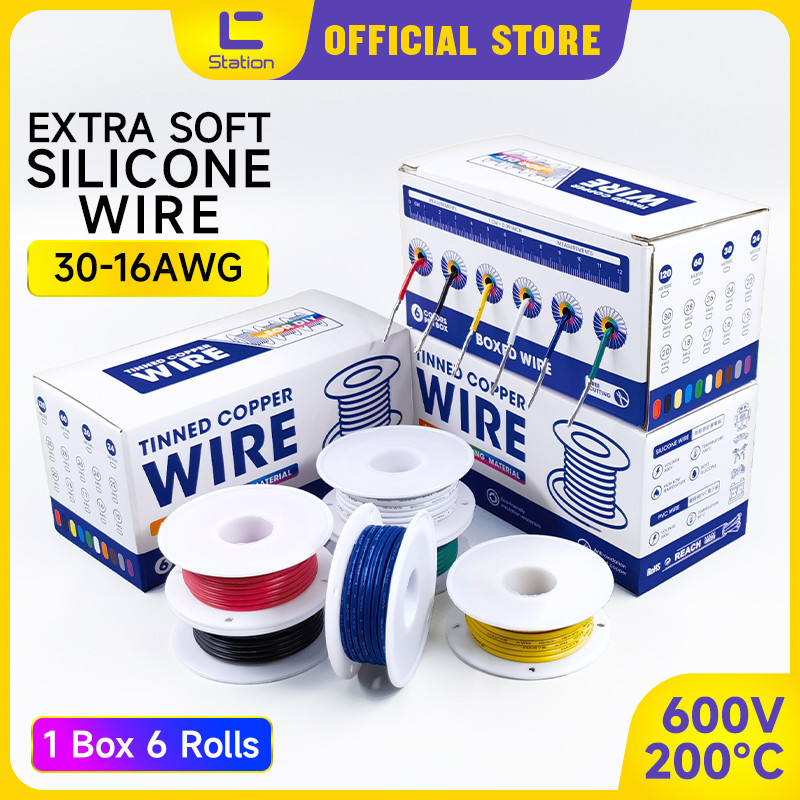 6 Rolls of 6 Colors/Boxed Extra Soft High and Low Temperature Resistant ...