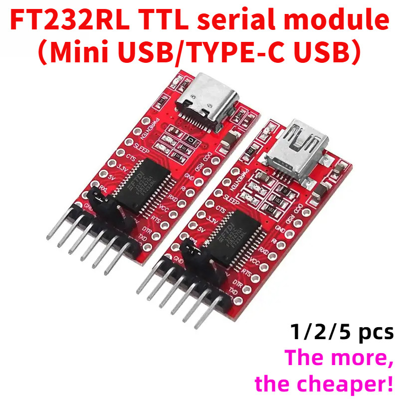 1/2/5pcs FT232RL FTDI USB 3.3V 5.5V to TTL Serial Adapter Module for ...