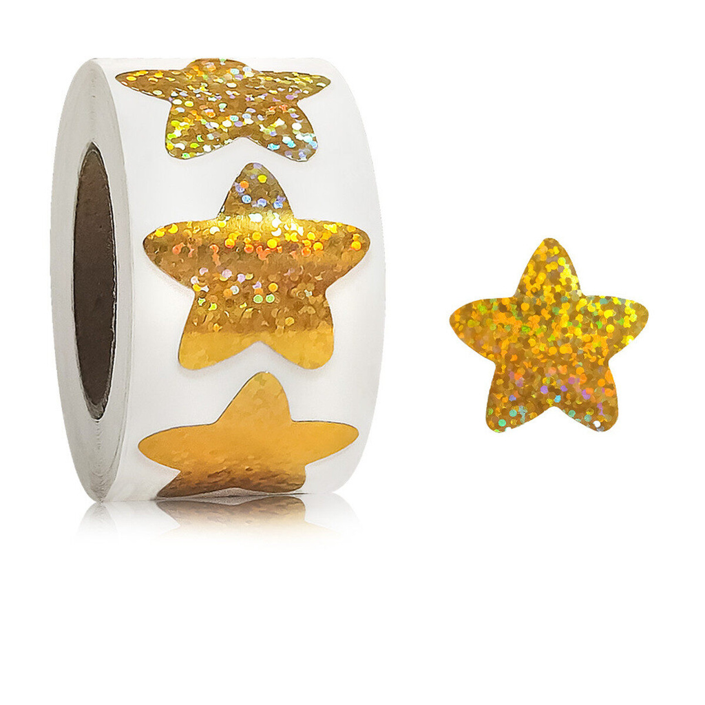 500pcs/roll golden star thank you stickers gift box envelope decorative ...